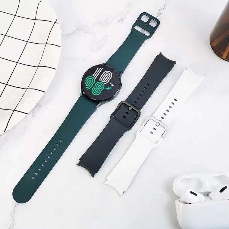 Original Silicone Band for Samsung Galaxy Watch 7 6 5 4 40mm/44mm 5Pro No Gap Bracelet Galaxy Watch 6/4 Classic 46mm 47mm Strap