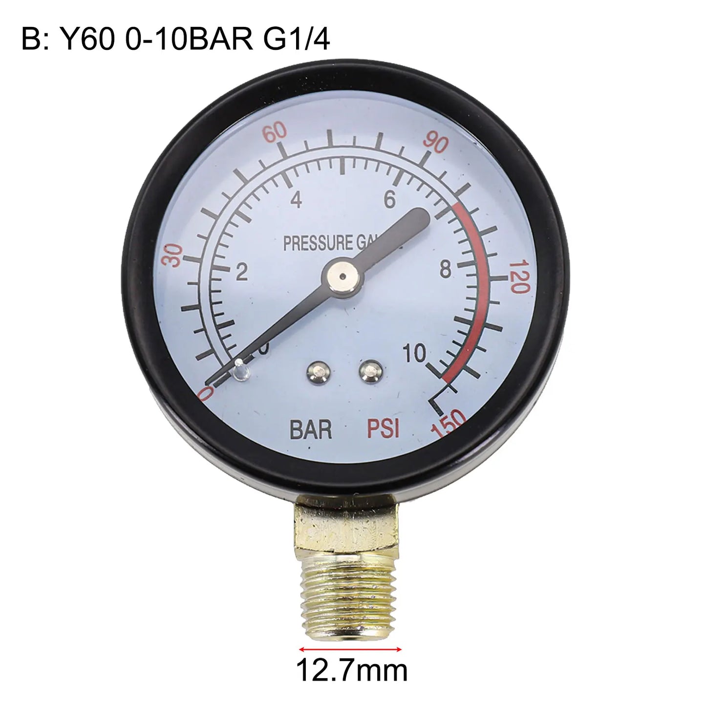 Vacuum Manometer Mini Dial Gauge Y60 0-1.6Mpa 0-230PSI Pool Filter Water Pressure Gauge Meter For Air Compressor Display Gauge