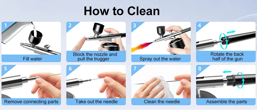 Airbrush with Compressor Portable Airbrush Painting Mini Spray Gun for Painting Paint Crafts Airbrush Compressor Paint Spray Gun