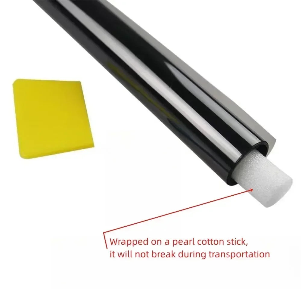 3Mx50CM VLT Black Car Window Foils Tinting Film Home Window Glass Solar UV Protector Sticker Films Pearl Cotton Stick Box PAC