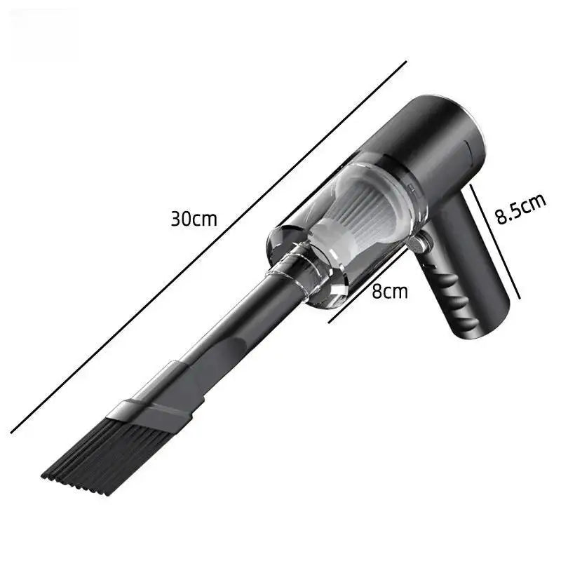 1pc Wireless Vacuum Cleaner Dual Use for Home and Car 120W High Power Powerful Vacuum Cleaner Black