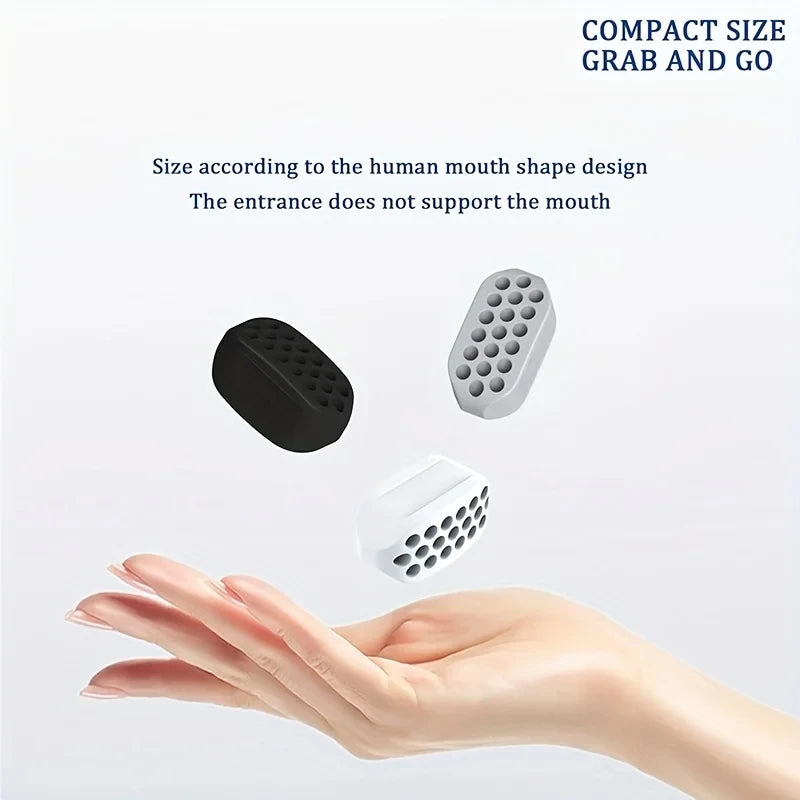 1/2Pcs Large Jaw Exerciser Fitness Jawline Muscle Training Double Chin Reducer Neck Face Slimming Mouth Jawliner Silicone Chew
