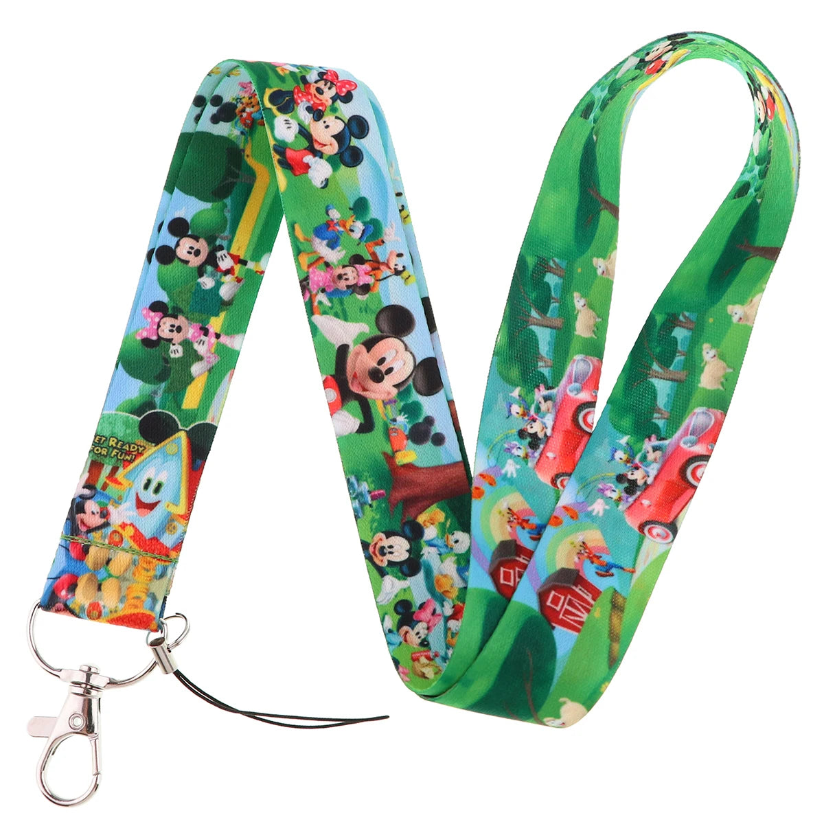 KKZ004 Mickey&Minnie Stitch Lanyard For Keys Keychain Badge Holder ID Credit Card Pass Hang Rope Lariat Phone Charm Gift