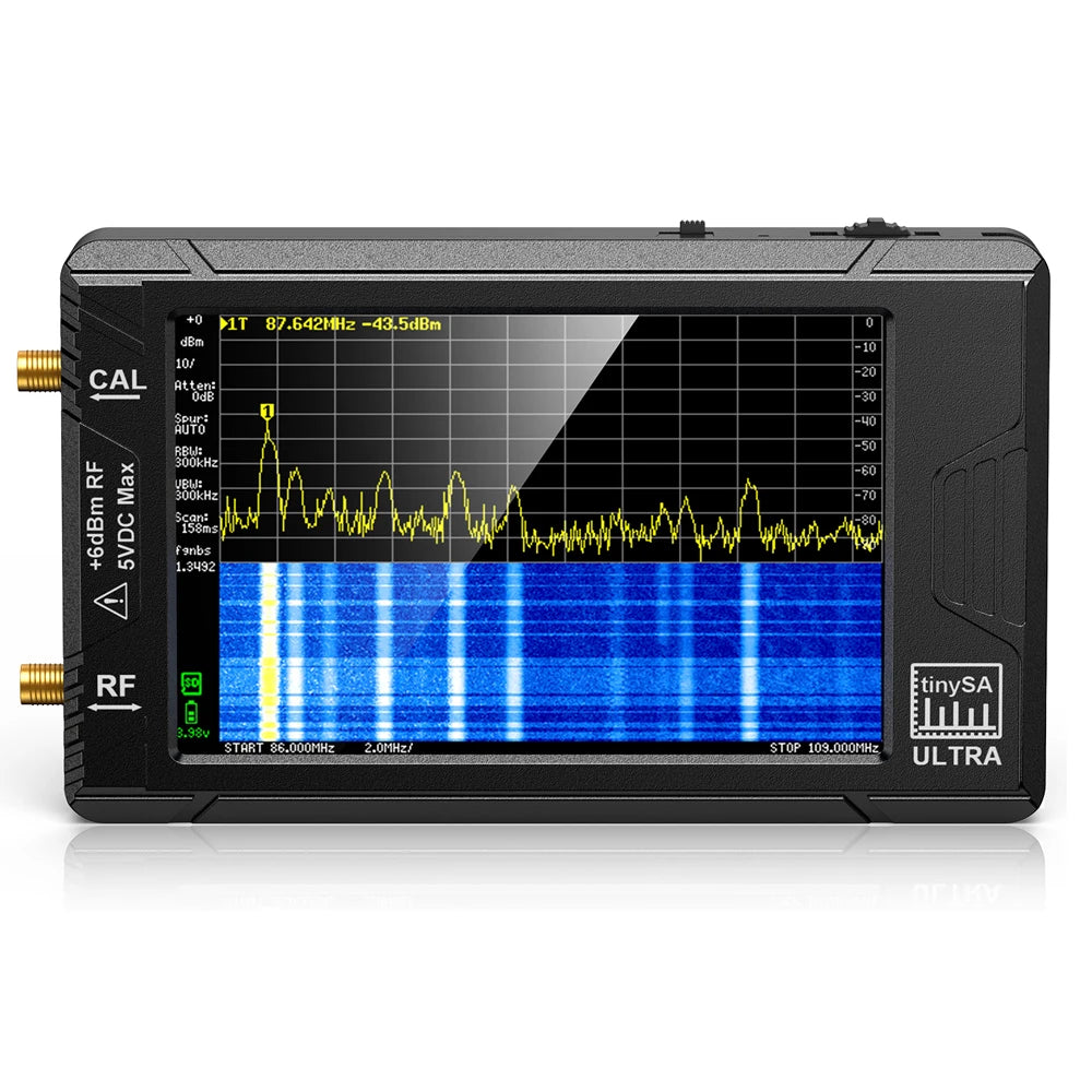 New Tiny Spectrum Analyzer TinySA ULTRA 4" Display 100kHz To 5.3GHz With 32GB Card Version V0.4.5.1 Network Internal Lan Tester