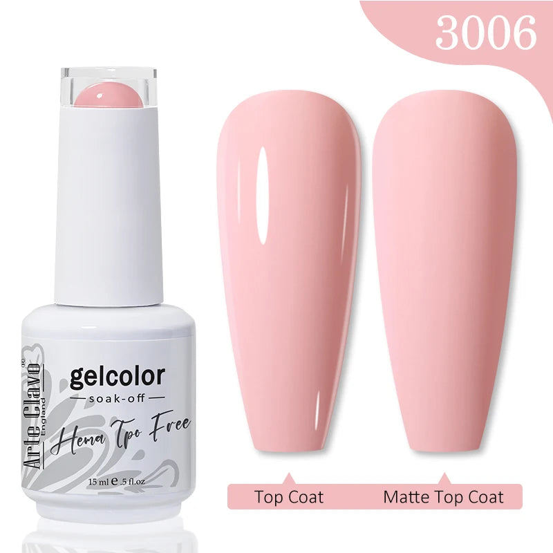 Arte Clavo HEMA TPO FREE Gel Nail Polish Jelly 15ml LED Nail Gel Hybrid Varnish Matt Top Base Coat Nail Art Gellak Primer