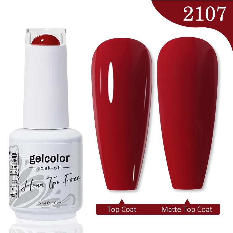Arte Clavo HEMA TPO FREE Gel Nail Polish Jelly 15ml LED Nail Gel Hybrid Varnish Matt Top Base Coat Nail Art Gellak Primer