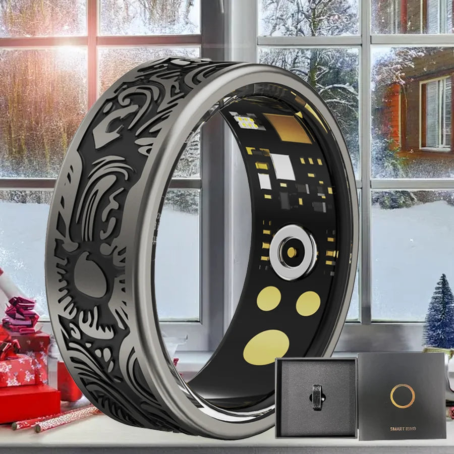 little meatball2025New Smart Ring Men's and Women's Heart Rate Oximetry Monitor IP68, Multi-Sport Mode for Android and i0s