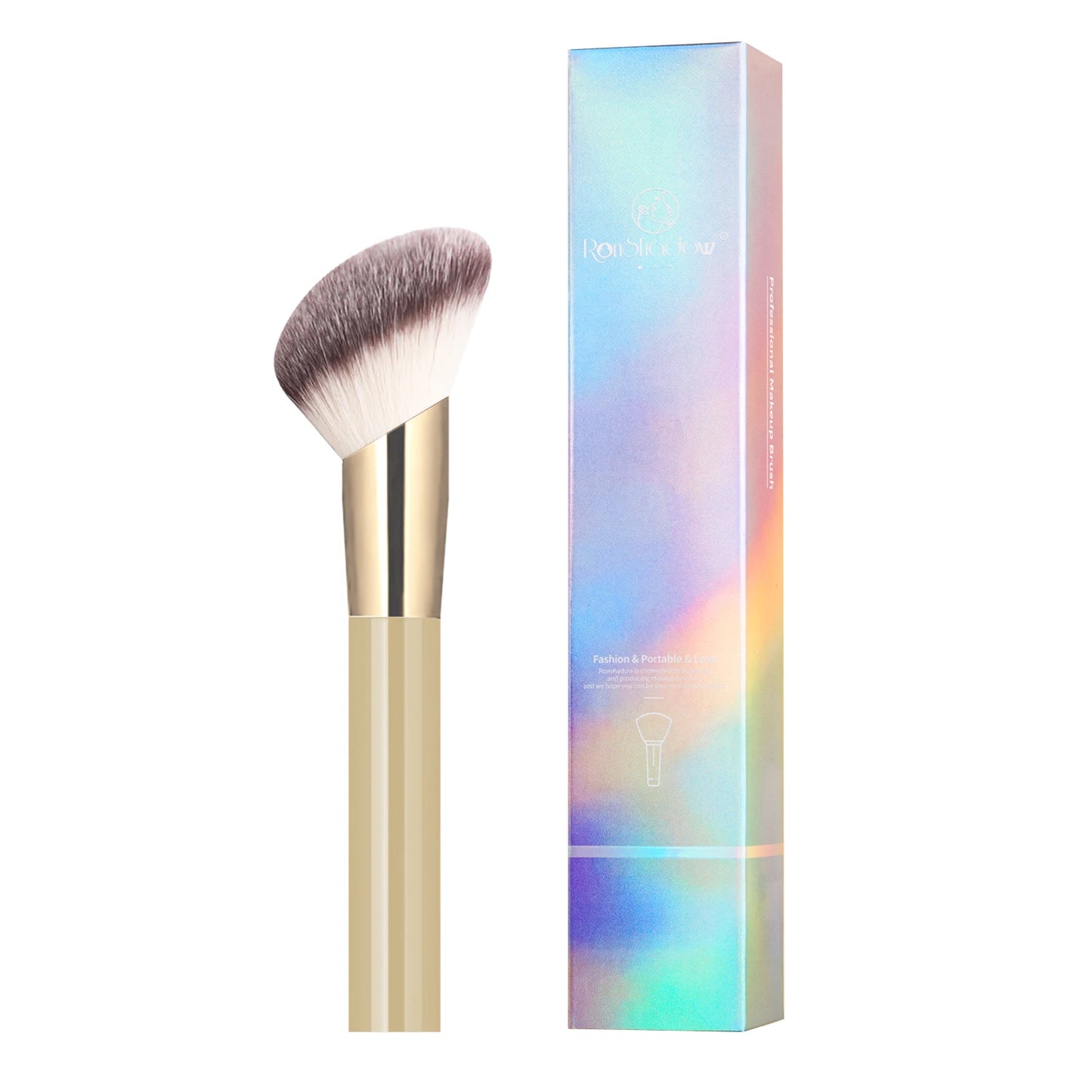 Single Makeup Brush for Flawless Application Seamless Finish Foundation Brush Soft Fiber Hair Fashionable Design