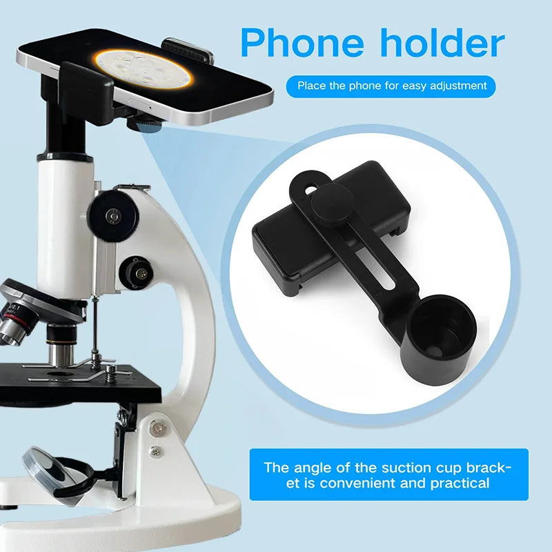 Monocular Optical Microscope 40X-2000X Microscope School Science Experimental Biology Microscope Digital Microscope for Children