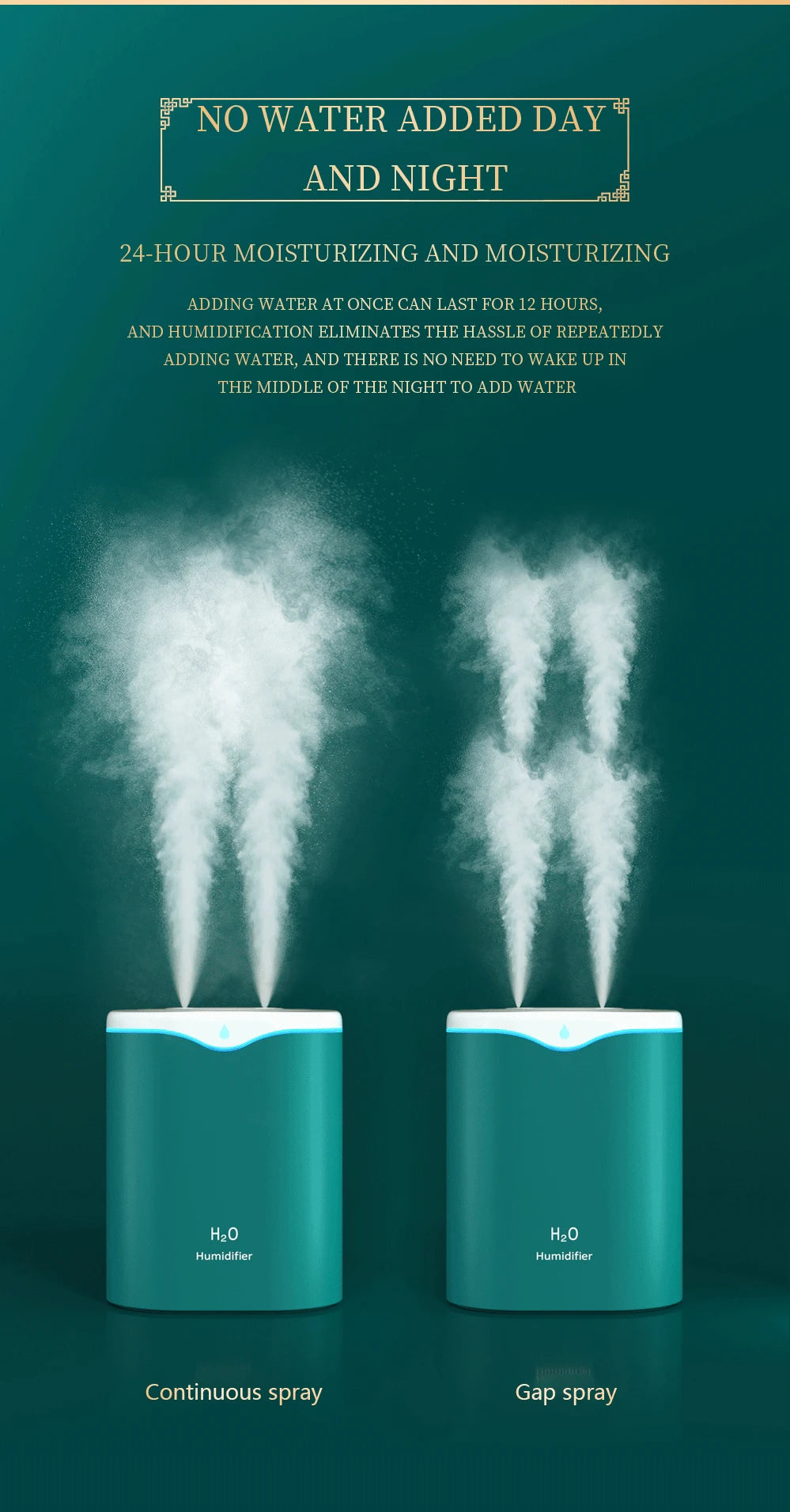 New USB Double Spray Humidifier Home USB Desktop Small Humidifier 2L Capacity Portable Clean Air Humidifier