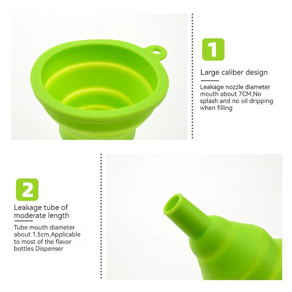 New Engine Funnel Car Universal Silicone Liquid Funnel Washer Fluid Change Portable Auto Engine Oil Petrol Change Funnel