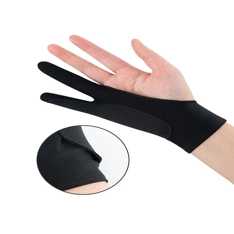 1/2 Layers Art 2 Finger Anti-mistouch Painting Sketch Gloves Screen Touch Glove Artist Drawing Glove Drawing Tools for Artist
