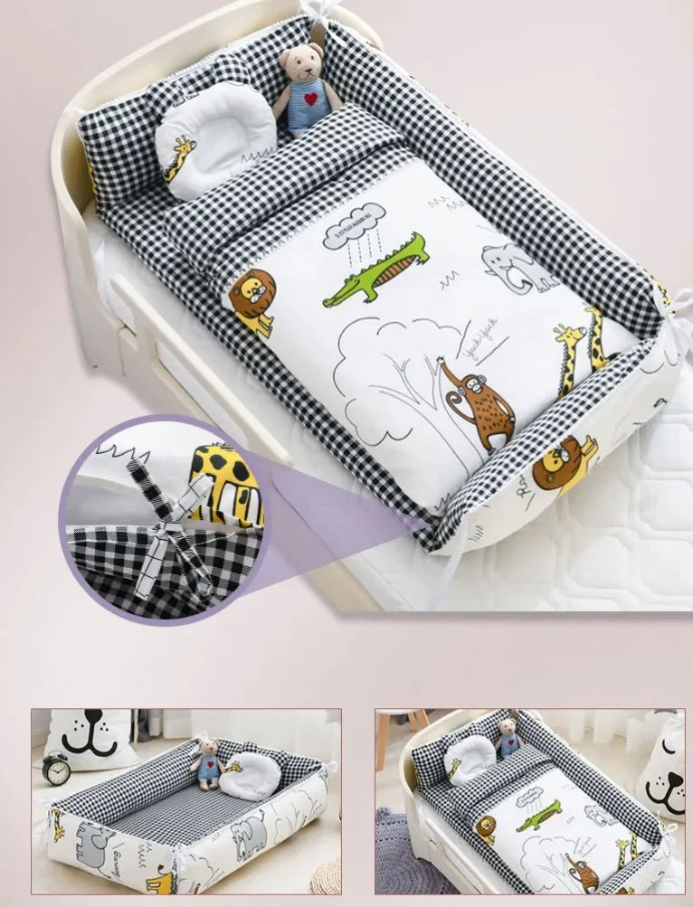 New Folding Baby Sleeping Nest Newborn Bed Crib Travel Playpen Mattress Child Toddler Playpens Photography Cama Bebe with Pillow