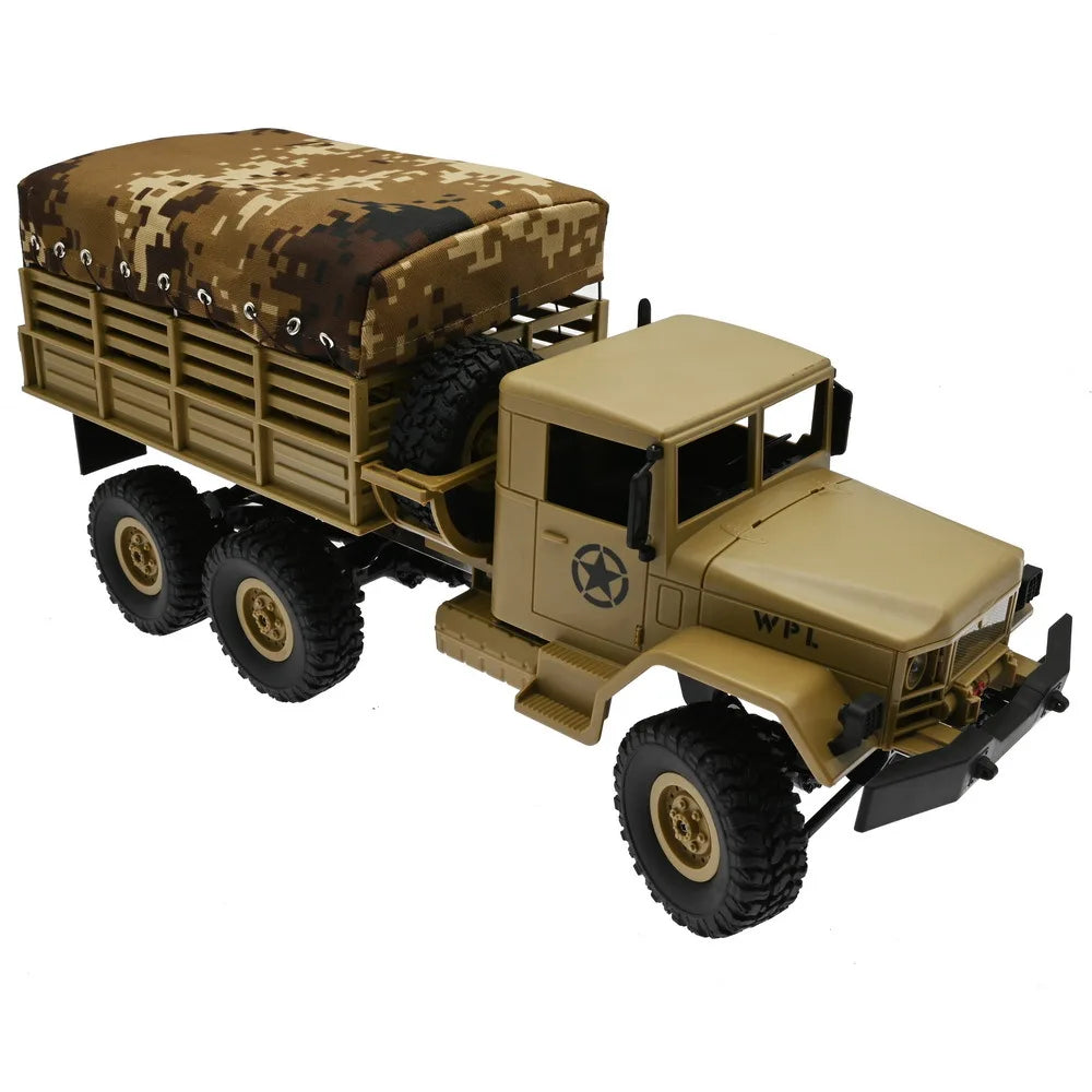 Wpl Naughty Dragon B16 1 6wd Military Truck With Canvas Rc Car Climbing Remote Control Plaything Holiday Birthday Gift Boy