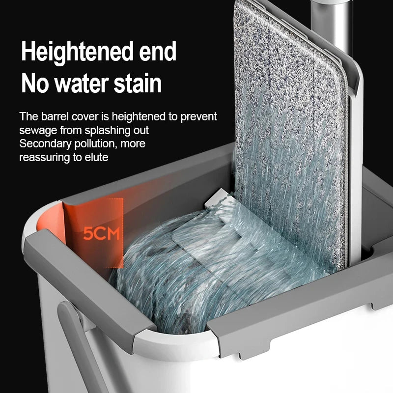 Mops Floor Cleaning Microfiber Squeeze Mops Spin Mop with Bucket 360Rotating Flat Floor Mops Wet Or Dry Usage Household Cleaning