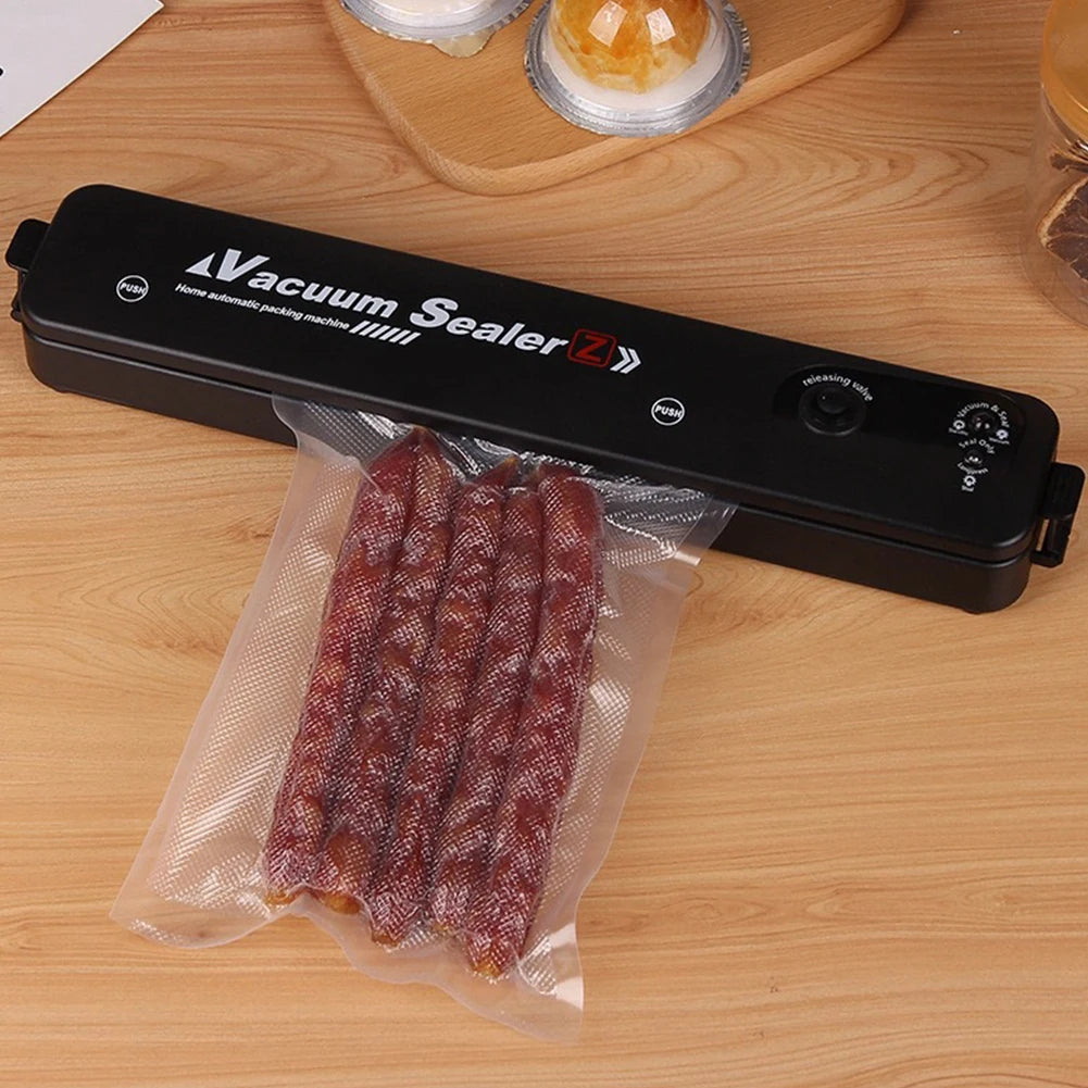 220V/110V Vacuum Sealer Packaging Machine with Free 10pcs Vacuum Bags Household Black Food Vacuum Sealer