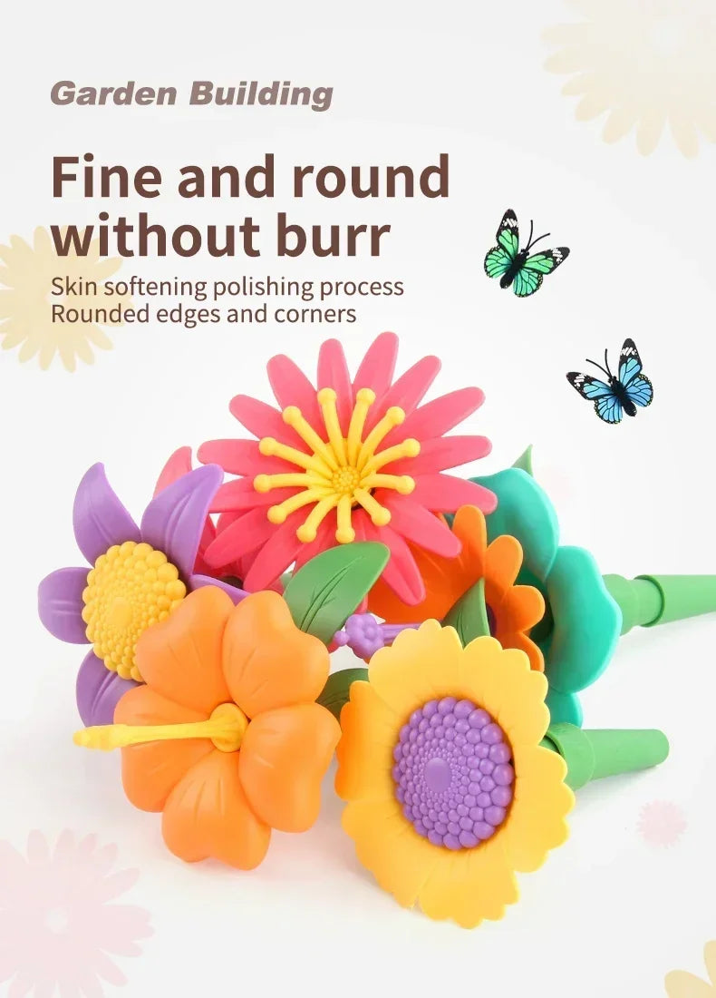Grow Their Imagination with STEM Educational Flower Garden Building Toy - Perfect Gift for 3-7 Year Old Boys & Girls!