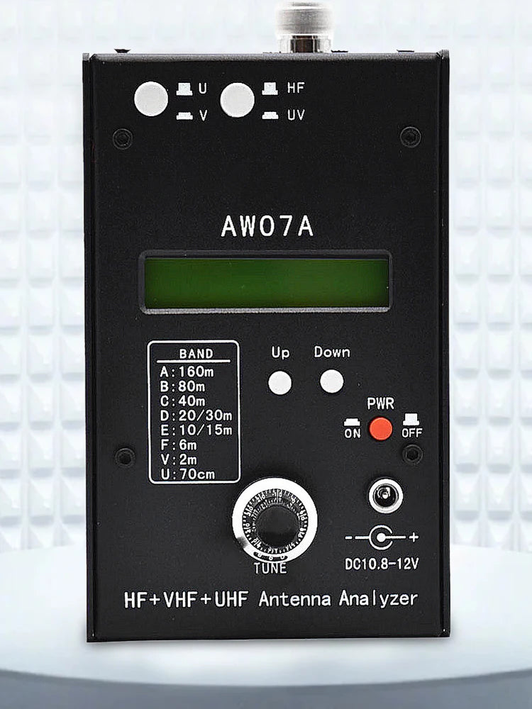HF/VHF/UHF AW07A 1.5-470MHZ 160 M HF +UV Spectrum Analyzers Measure Tool SWR Antenna Analyzer with 1.0 To 9.99 SWR for Ham Radio