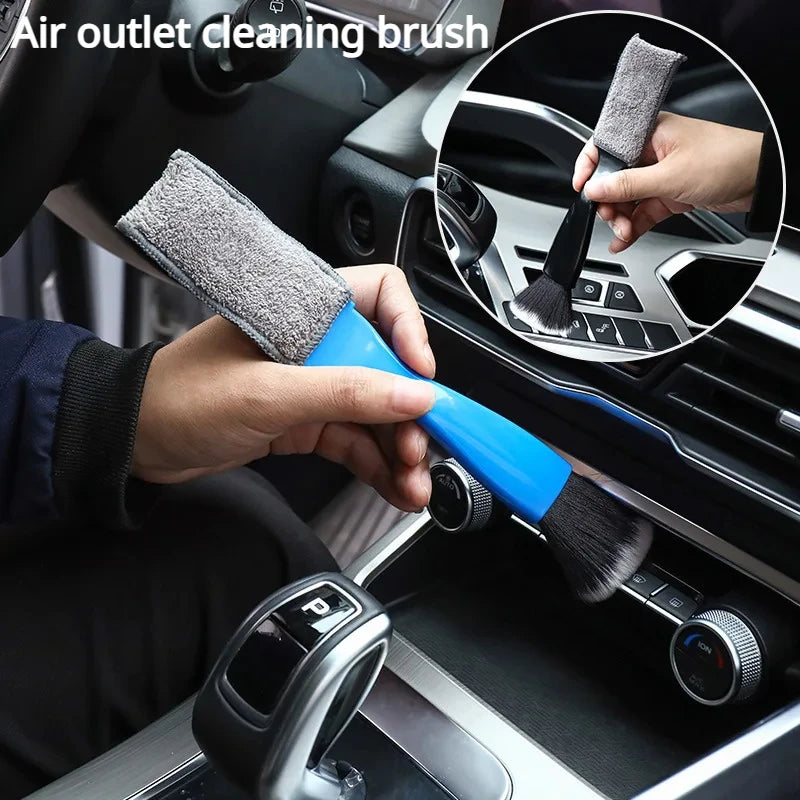 1pcs Car Cleaning Tools Air Conditioning Air Outlet Clean Dust Removal Soft Brush Multifunctional Auto Interior Cleaning Tool