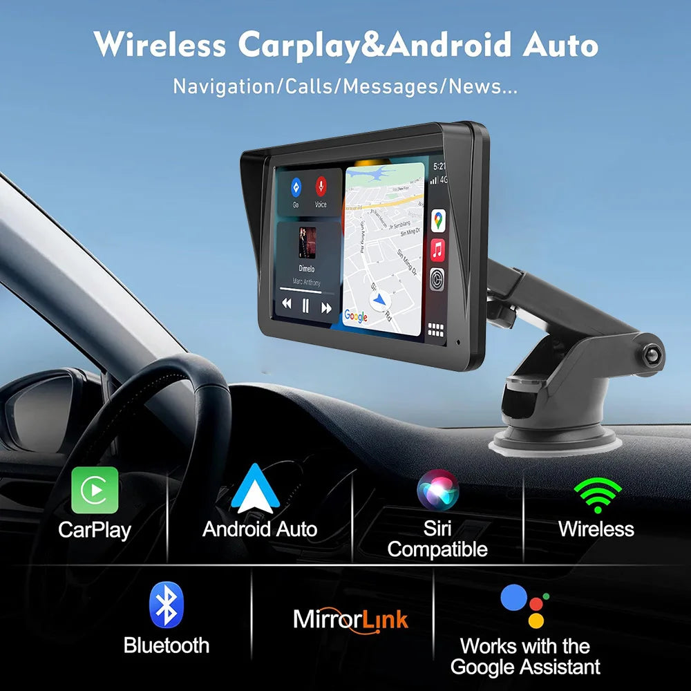 7inch Universal Car Radio Automotive Multimedia Video Player Wireless Carplay Android Auto Touch Screen BT AUX Smart Car Systems
