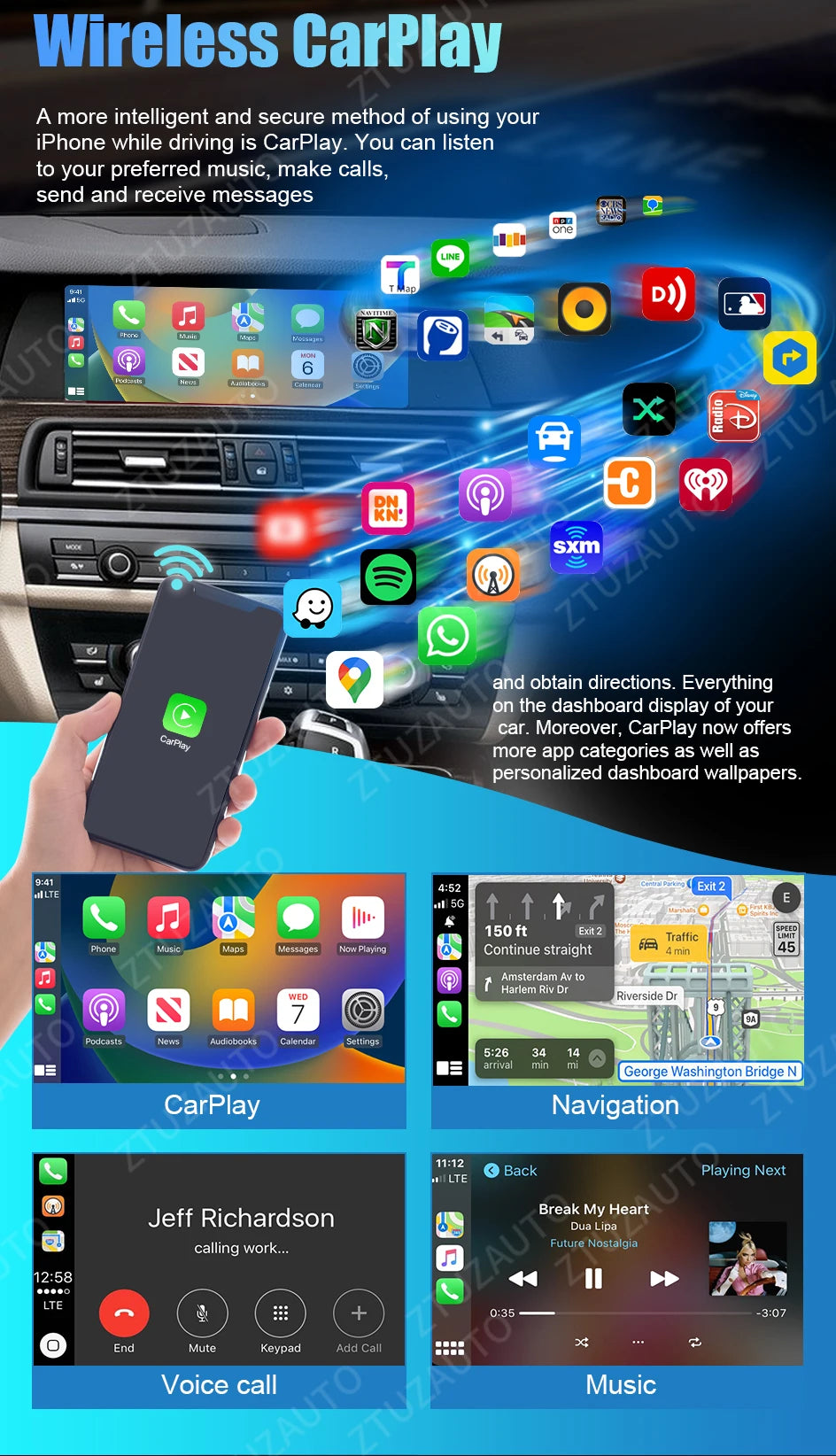 Wireless CarPlay For BMW 1 2 3 4 5 7 Series E70 F10 X1 X3 F25 F26 F48 MINI X4 X5 X6 F56 F15 Android Auto AirPlay Mirror Link