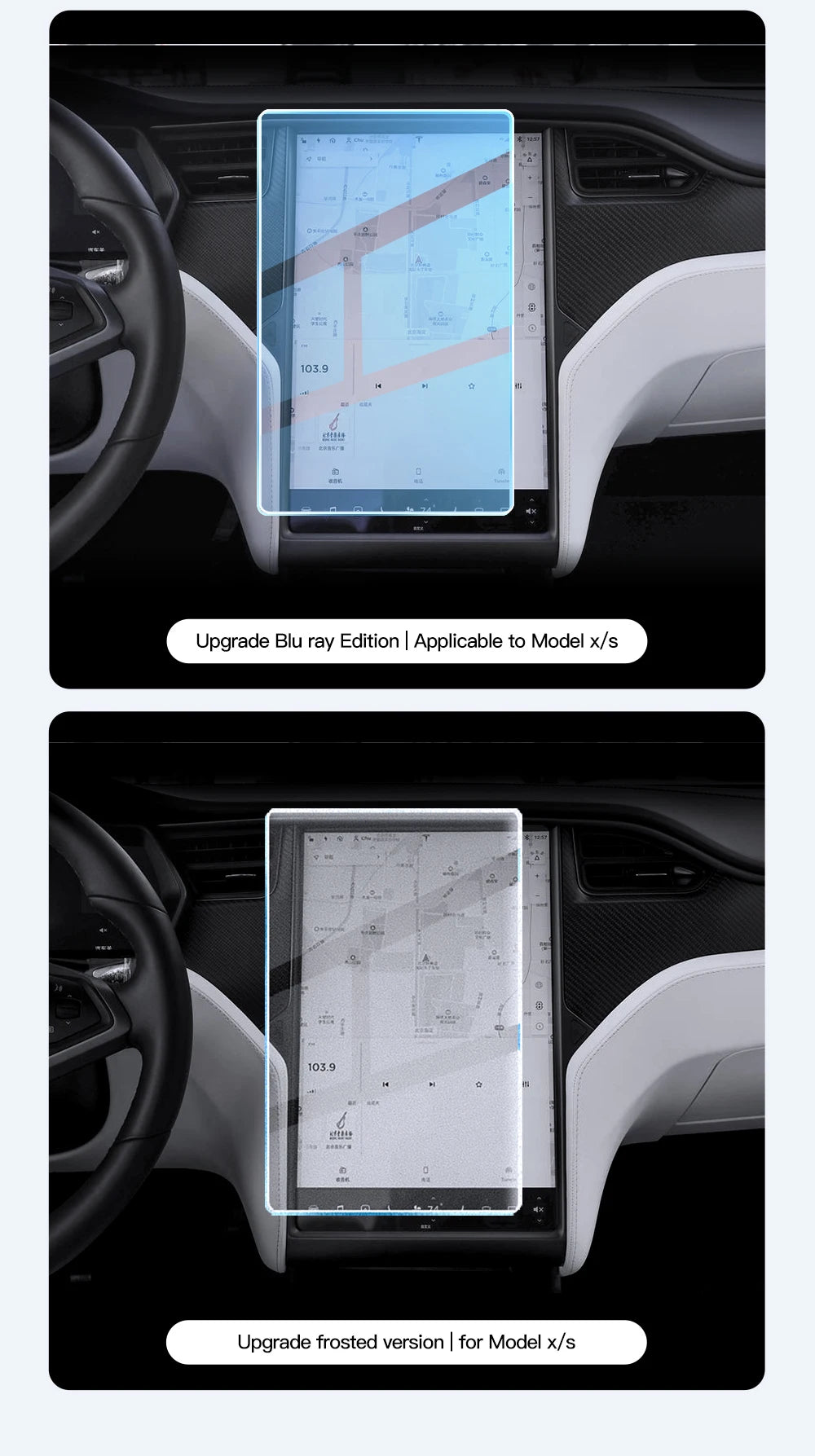 YZ Tempered Glass Screen Protector For Tesla Model 3 Y X 2023 2022 2021 Center Control Accessorie Tesla HD Film Protection