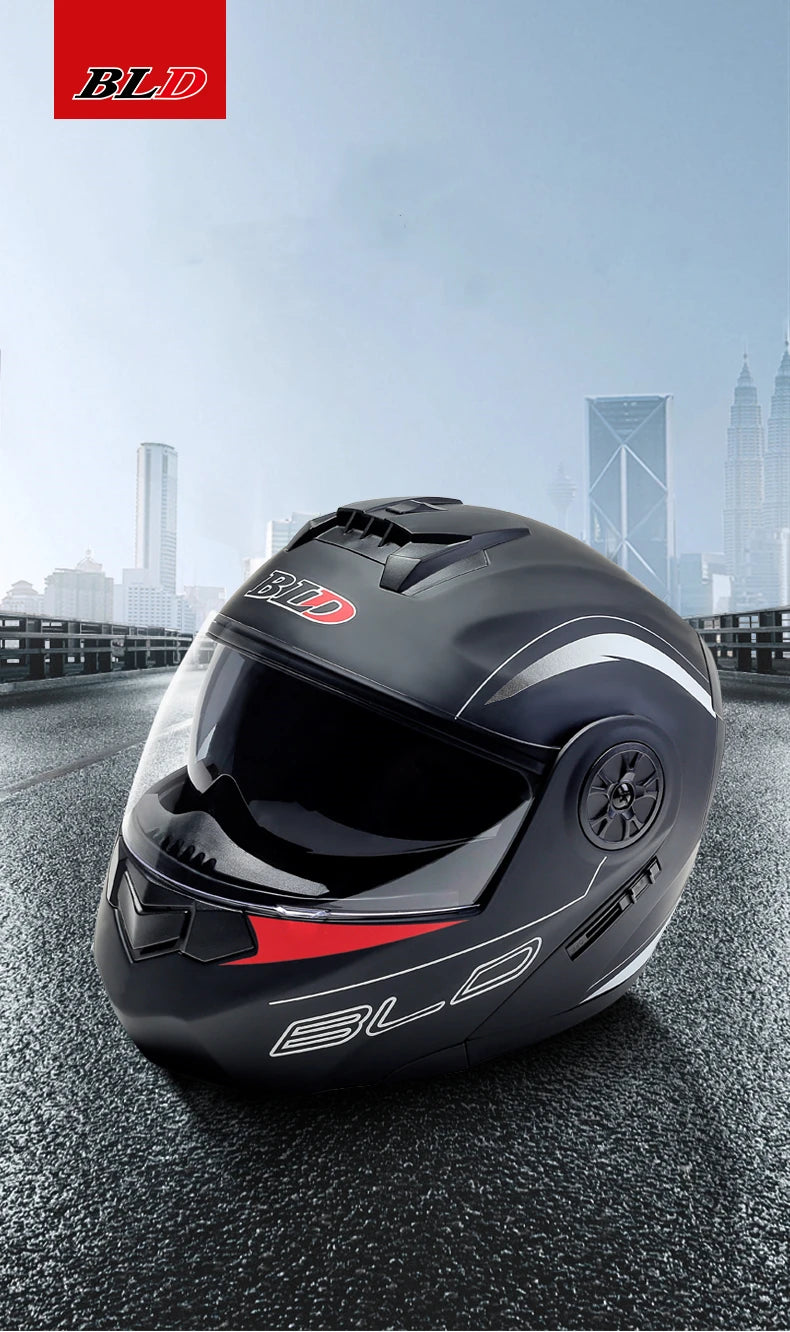 Personalised Dual Lens Flip Up Helmets Motocross Racing Modular Cascos Para Moto Men Women Fashion Full Face Motorcycle Helmet