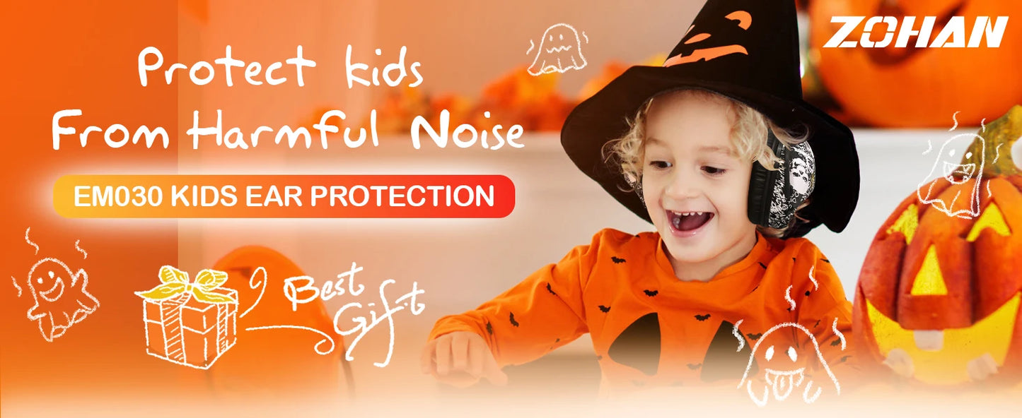 ZOHAN-Kids Hearing Protection Earmuffs, Child Noise Canceling Earmuffs for Watching Fireworks, Concerts, Air Shows