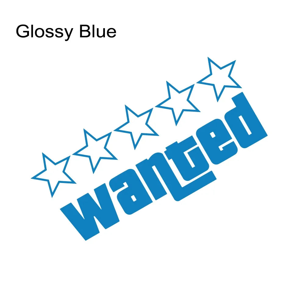 Wanted Pentagram Car Stickers Vinyl Decals Decor Rear Windshield Window Glass Bumper Body Scratches Waterproof Auto Accessories
