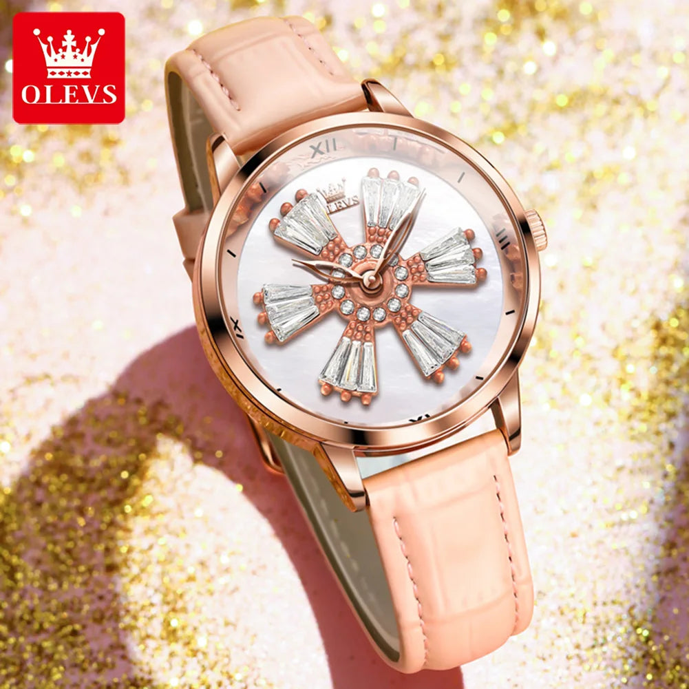 OLEVS A WOMEN'S Quartz Watch with a Rotating Dial 5579