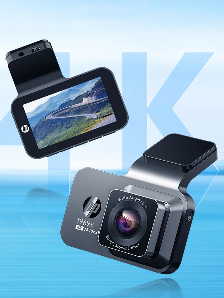 HP Dashcam F969X 4K 2160P car camera HD night vision parking monitoring car WiFi Car DVR video recording