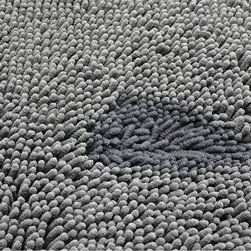 1pc 40*60cm Blue Soft and Absorbent Chenille Bath Rug - Non-Slip and Quick Dry Shower Carpet for Home Bathroom -Machine Washable