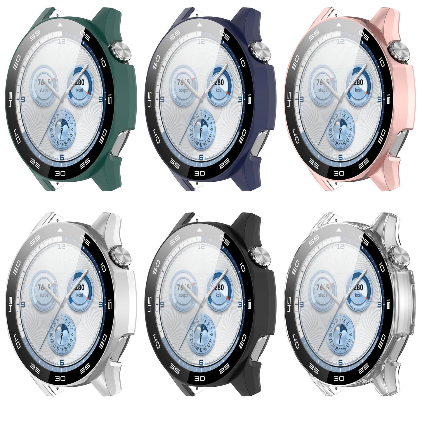PC +Tempered Glass Case For Huawei Watch GT 5 Pro 46mm / GT5 46MM  Full Cover Screen Protector Bumper for Huawei Watch GT 5Pro