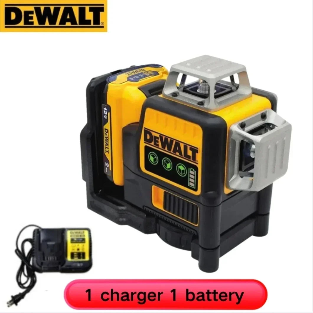 Dewalt DW089LG 3 Sides*360 Degree Vertical 12V Lithium Battery 12 Lines Laser Level Horizontal Green Light Level Meter Outdoor