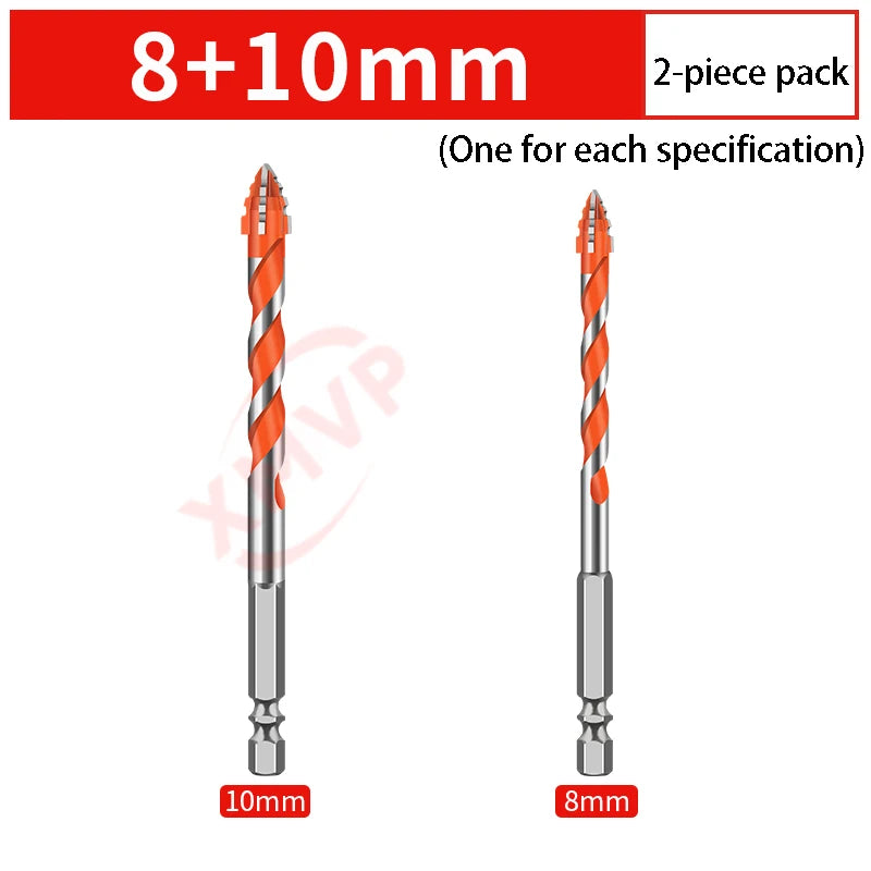 Four-edge serrated drill, eccentric drill bit, high-hardness tile and concrete drilling Super hard electric drill dry drilling
