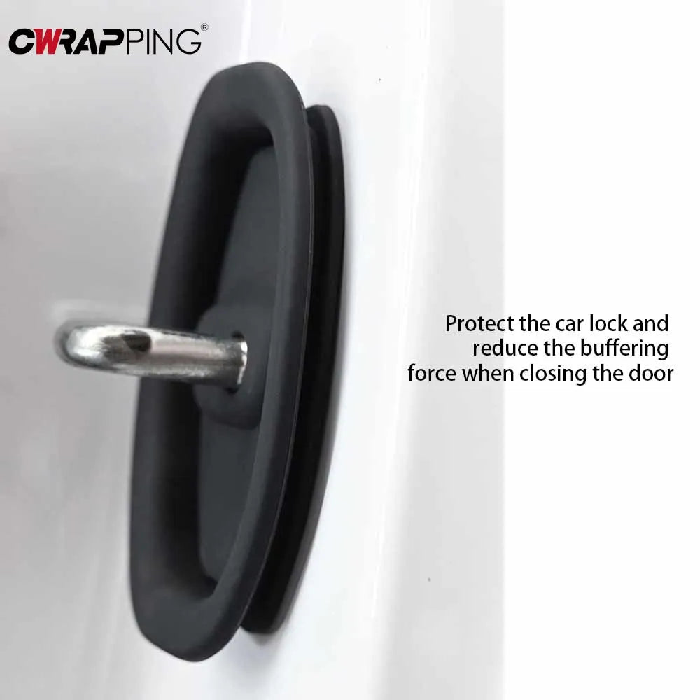 Car Door Shock Absorber Flexible Door Lock Protector Silicone Cover Car Doors Lock Buckle Mute Protective Cushion Accessories