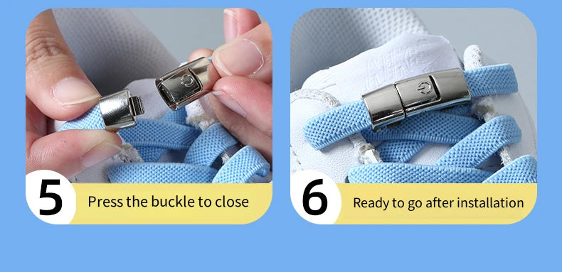 New Press Lock Shoelaces without ties Elastic Laces Sneaker 8MM Widened Flat No Tie Shoe laces Kids Adult Shoelace for Shoes