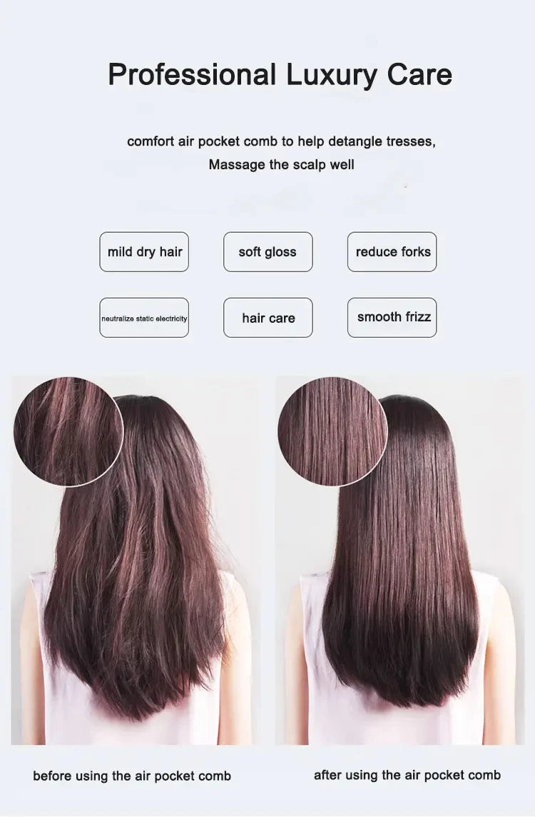 New For Airbag Comb+Wide Tooth Comb+Cylinder Comb Massage Airbag Hairbrush Hairdressing Curly Styling Set Kit