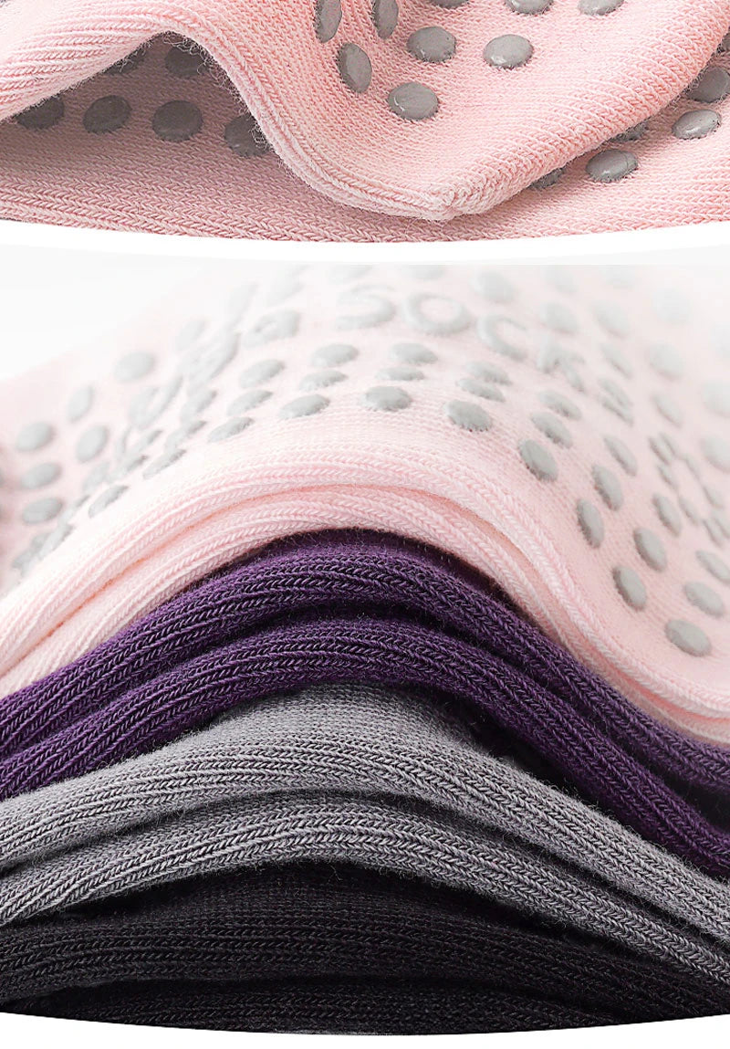 1/ 3Pair Professional Women Yoga Sock Silicone Anti-slip Ballet Pilates Socks Women Backless Breathable Bandage Yoga Sport Socks