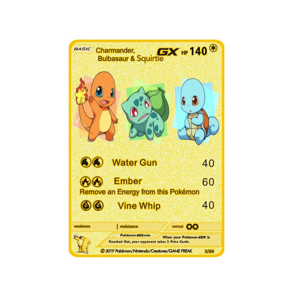 10000 Arceus Vmax DIY Golden Pokemon Cards in Spanish Iron Metal Pokmo Letters Kids Gift Game Collection Cards