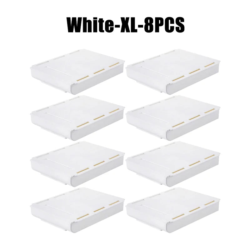 Hidden Storage Box Desk Storage Drawer Self-Adhesive Plastic Table Storage Holder Simple Sundries Cosmetics Stationery Organizer