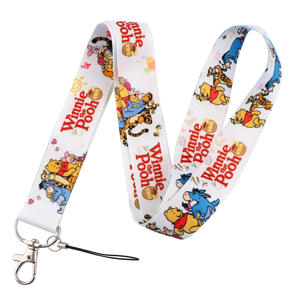 KKZ004 Mickey&Minnie Stitch Lanyard For Keys Keychain Badge Holder ID Credit Card Pass Hang Rope Lariat Phone Charm Gift