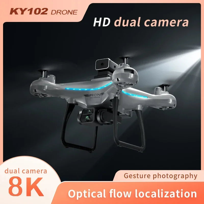 KY102 Rc Drone 8K Profesional Dual-Camera Aerial Photography 360° Obstacle Avoidance Optical Flow Four-Axis RC Aircraft 10000M