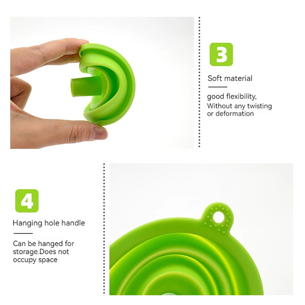 New Engine Funnel Car Universal Silicone Liquid Funnel Washer Fluid Change Portable Auto Engine Oil Petrol Change Funnel