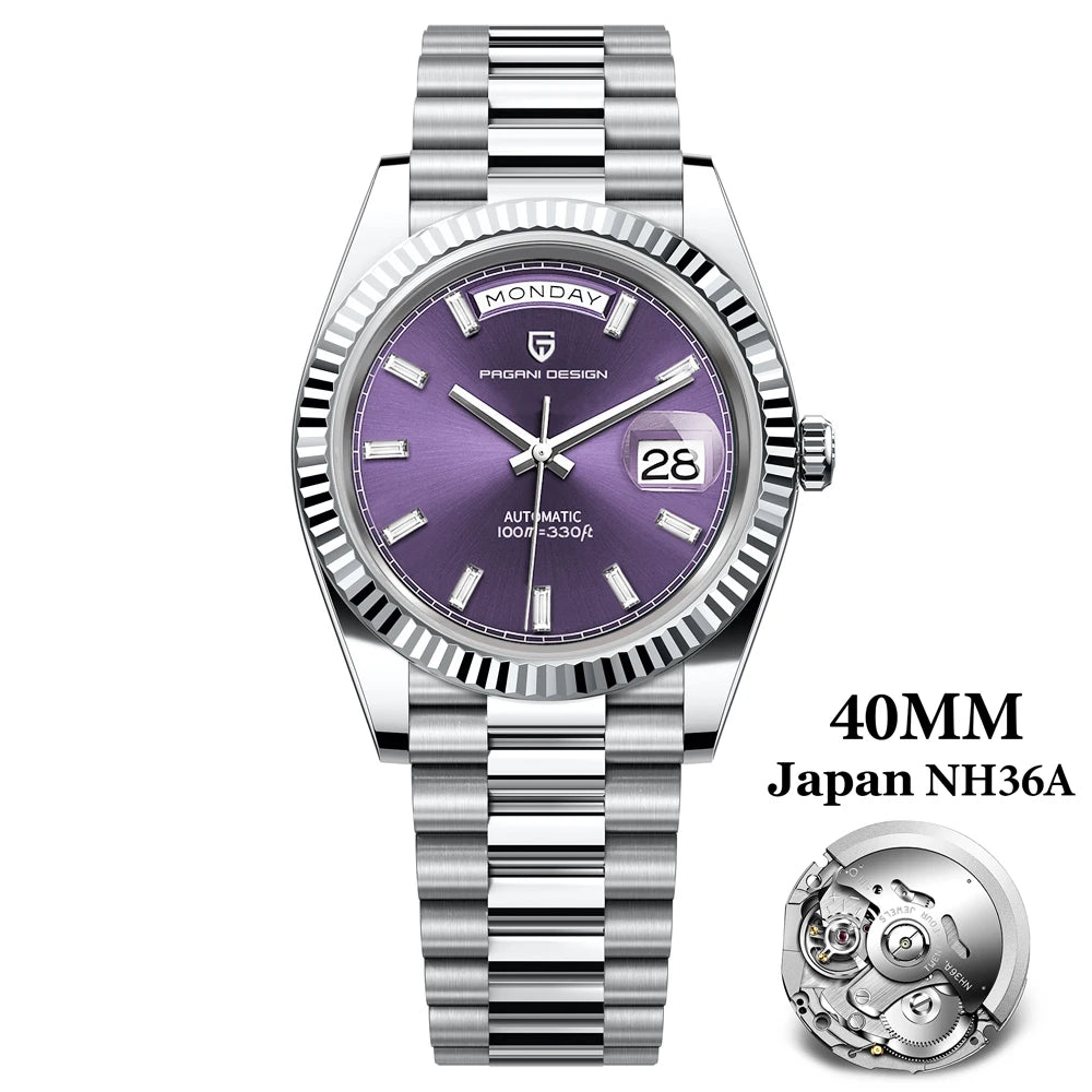 2025 New PAGANI DESIGN DD40 Luxury Rose Gold Automatic Watch For Men Mechanical Watches AR Sapphire Glass Date Wrist watch Men