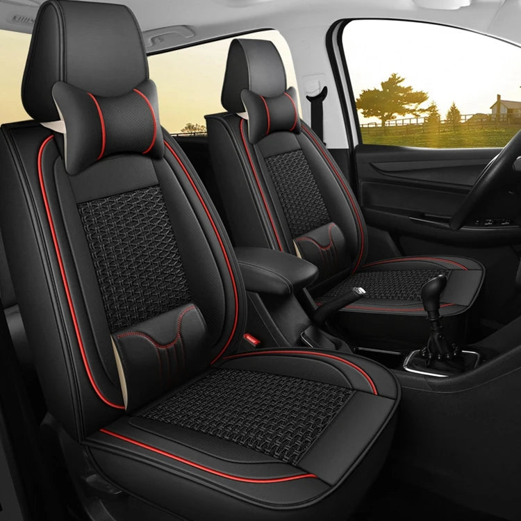 7 Seater Car Seat Covers Full Set With Waterproof Leather Compatible Automotive Vehicle Cushion Cover Universal Fit