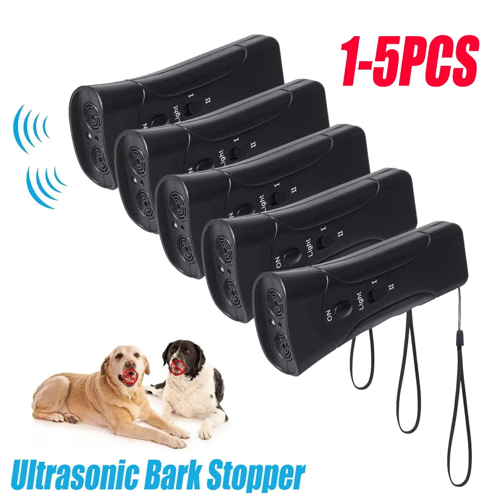 1-5Pcs Ultrasonic Pet Dog Repeller Anti Barking Stop Bark Training Device High Power Dog Training Repellents USB Charging