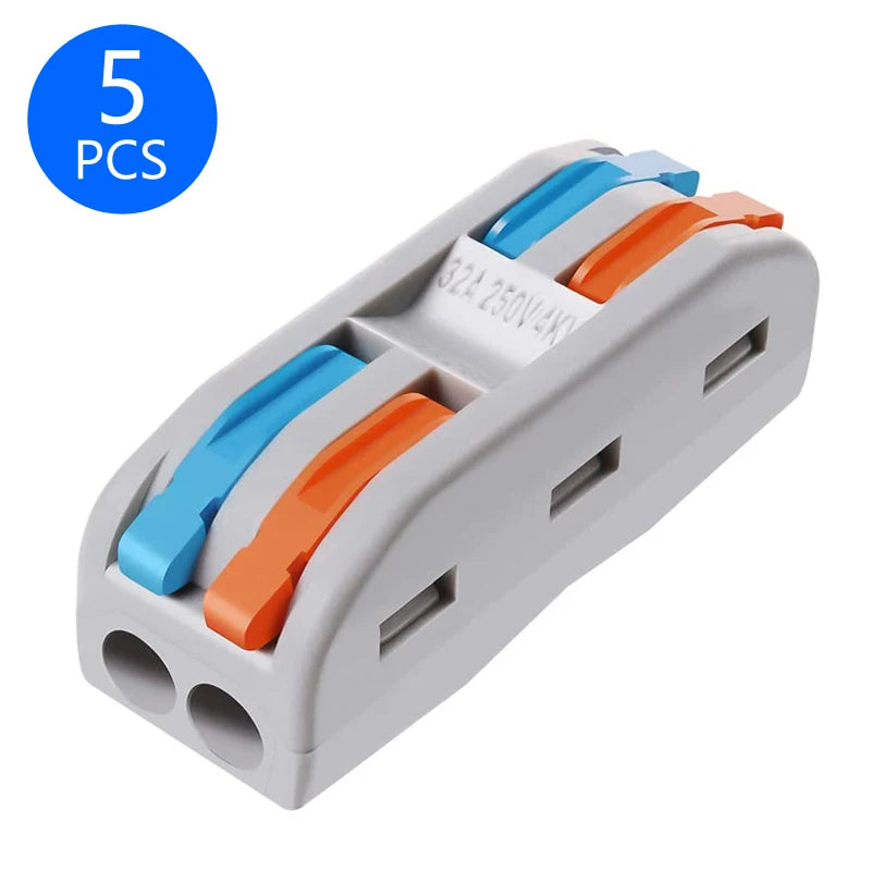 1 in Multiple out Quick Wiring Connector Universal Splitter Wiring Cable Push-in Can Combined Butt Home Terminal Block SPL 222