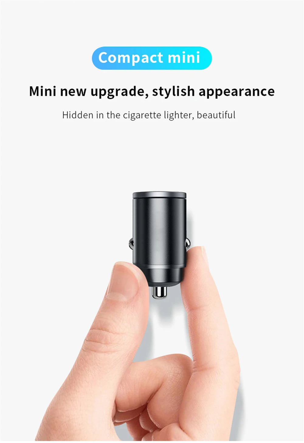 Mini 200W PD QC Pull Ring Fast Charging Car Charger USB C Car Phone Charger Adapter For iPhone 13 12 Xiaomi Samsung Huawei