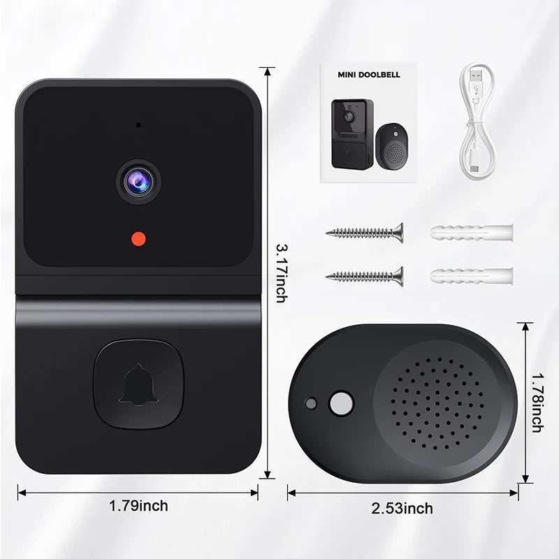 Z30 Smart Visual Doorbell Two-way Intercom Infrared Night Vision Remote Monitoring Security System Wifi Video Door Bell